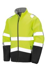 Result Safe-Guard Bedruckbare Sicherheits-Softshelljacke mit Reflexstreifen, Fluorescent Orange/Black S, RT450 – Bild 3