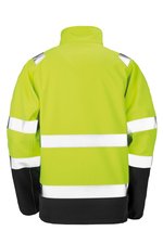 Result Safe-Guard Bedruckbare Sicherheits-Softshelljacke mit Reflexstreifen, Fluorescent Orange/Black S, RT450 – Bild 4
