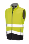 Result Safe-Guard Bedruckbare Sicherheits-Softshell-Gilet mit Reflektoren, Fluorescent Orange/Black S, RT451 – Bild 3
