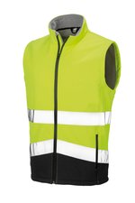 Result Safe-Guard Bedruckbare Sicherheits-Softshell-Gilet mit Reflektoren, Fluorescent Orange/Black S, RT451 – Bild 3