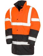 Result Safe-Guard Motorway 2-Tone Sicherheitsjacke mit Kapuze, Fluorescent Orange/Black S, RT452 – Bild 2