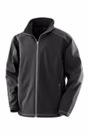 Result Work-Guard Treble Stitch Softshell Jacke für Herren, Black S, RT455M – Bild 3