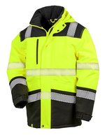 Result Safe-Guard Bedruckbare wasserdichte Softshell-Sicherheitsjacke, Fluorescent Orange/Black S, RT475 – Fluorescent Yellow/Black