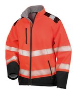Result Safe-Guard Bedruckbare Ripstop Sicherheit Softshell-Jacke, Fluorescent Orange/Black S, RT476 – Bild 3