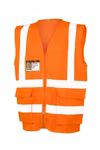 Result Safe-Guard Atmungsaktive Sicherheitsweste mit Reflektoren, Fluorescent Orange M, RT479 – Bild 3