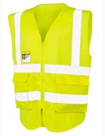 Result Safe-Guard Atmungsaktive Sicherheitsweste mit Reflektoren, Fluorescent Orange S, RT479 – Fluorescente Giallo