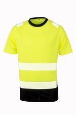Result Genuine Recycled Recyceltes Sicherheits-T-Shirt mit Reflektoren, Fluorescent Orange/Black L/XL, RT502 – Bild 3
