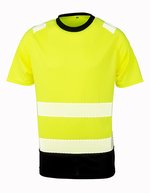 Result Genuine Recycled Recyceltes Sicherheits-T-Shirt mit Reflektoren – Fluorescent Yellow/Black