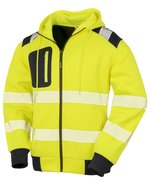Result Genuine Recycled Recycelter Sicherheits-Hoody mit Reißverschluss, Fluorescent Orange/Black S, RT503 – Bild 3