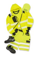 Result Genuine Recycled Recycelter Sicherheits-Hoody mit Reißverschluss, Fluorescent Orange/Black S, RT503 – Bild 7