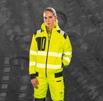 Result Genuine Recycled Recycelter Sicherheits-Hoody mit Reißverschluss, Fluorescent Orange/Black S, RT503 – Bild 8