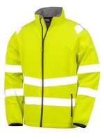 Result Genuine Recycled Recycled Printable Sicherheits-Softshell-Jacke, Fluorescent Orange/Black M, RT505 – Bild 3