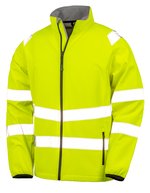 Result Genuine Recycled Recycled Printable Sicherheits-Softshell-Jacke – Fluorescent Yellow/Black