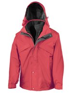 Result 3-in-1 Zip & Clip Jacke Fleece, Black S, RT68 – Rosso