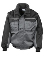 Result Work-Guard Zip Sleeve Jacke mit abnehmbaren Ärmeln – Grey/Black
