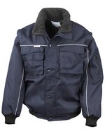 Result Work-Guard Zip Sleeve Jacke mit abnehmbaren Ärmeln – Navy/Navy