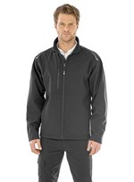 Result Genuine Recycled Recycelte 3-Layer Softshelljacke Herren, Black XS, RT900 – Bild 1
