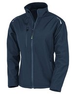 Result Genuine Recycled Softshell Jacke aus Recyclingmaterial für Damen, Black XS, RT900F – Blu navy
