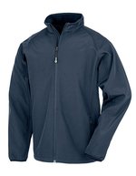 Recycelte Softshell-Jacke mit Brandingoption – Navy