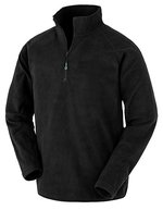 Result Genuine Recycled Recycled Microfleece Top mit Half-Zip – Black