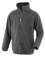 Result Genuine Recycled Junior Recycled Microfleece Pullover mit Reißverschluss, Black L (10-12 Jahre), RT905J – Bild 3