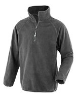 Result Genuine Recycled Junior Recycled Microfleece Pullover mit Reißverschluss – Grey