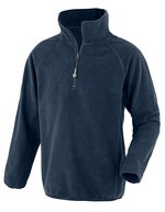 Result Genuine Recycled Junior Recycled Microfleece Pullover mit Reißverschluss – Navy