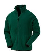 Result Genuine Recycled Recycelte Microfleece-Jacke mit Taschen, Black XS, RT907 – Verde foresta