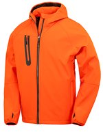 3-Layer Recycled Printable Hooded Casual Softshell Jacket – Orange/Navy
