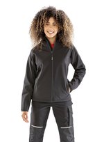 Result Genuine Recycled Softshell-Jacke aus Recyclingmaterial für Damen, Black XS, RT911F – Bild 1