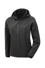 Result Genuine Recycled Softshell-Jacke aus Recyclingmaterial für Damen, Black XS, RT911F – Bild 3
