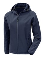 Result Genuine Recycled Softshell-Jacke aus Recyclingmaterial für Damen, Black XS, RT911F – Marine