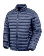Result Genuine Recycled Recycelte Steppjacke mit Kontrasteinsatz, Black XS, RT912 – Navy