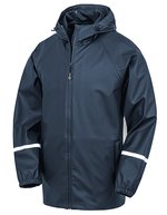 Prism PU Waterproof Giacca with Reflective Bands & Recycled Backing – Blu navy