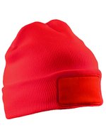 Result Genuine Recycled Recycled Double Knit Beanie mit Patch, Black One Size, RT927 – Rosso