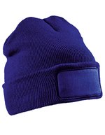 Result Genuine Recycled Recycled Double Knit Beanie mit Patch, Black One Size, RT927 – Reale