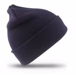 Result Genuine Recycled Berretto in Lana riciclata con bordo profondo, Black One Size, RT929 – immagine 3