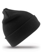 Result Genuine Recycled Recycelte Wolle Mütze mit tiefem Ärmelabschluss, Black One Size, RT929 – Bild 2