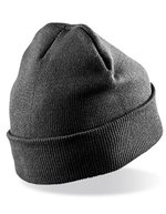 Result Genuine Recycled Recycelte Wolle Mütze mit tiefem Ärmelabschluss, Black One Size, RT929 – Anthracite