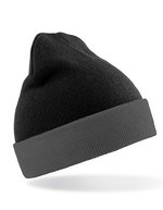 Result Genuine Recycled Recycled Black Compass Beanie aus Polyester-Acryl, Black/Grey One Size, RT930 – Bild 2