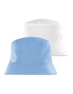 Recycled Reversible Bucket Hat – Sky/White