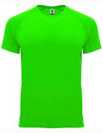 Roly Sport Funktions-T-Shirt Bahrain Polyester für Herren, Army Green 15 M, RY0407 – Fluor Verde 222