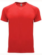 Roly Sport Funktions-T-Shirt Bahrain Polyester für Herren, Army Green 15 M, RY0407 – Rosso 60
