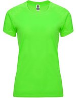 T-Shirt Bahrain, UV-Schutz, Polyester für Damen – Fluor Green 222