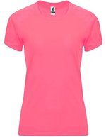 Roly Sport T-Shirt Bahrain, UV-Schutz, Polyester für Damen, Fluor Green 222 M, RY0408 – Fluor Rosa Lady 125