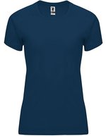 Roly Sport T-Shirt Bahrain, UV-Schutz, Polyester für Damen, Fluor Green 222 M, RY0408 – Blu navy 55