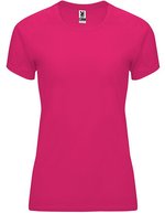 Roly Sport T-Shirt Bahrain, UV-Schutz, Polyester für Damen, Fluor Green 222 M, RY0408 – Rosette 78