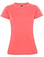 Roly Sport Women´s Montecarlo T-Shirt Rosette 78 S (RY0423) – Fluor Coral 234