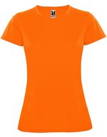 Roly Sport Funktions-T-Shirt Slim Fit für Damen, Army Green 15 S, RY0423 – Fluor Orange 223
