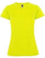 Roly Sport Funktions-T-Shirt Slim Fit für Damen, Army Green 15 S, RY0423 – Fluor Yellow 221